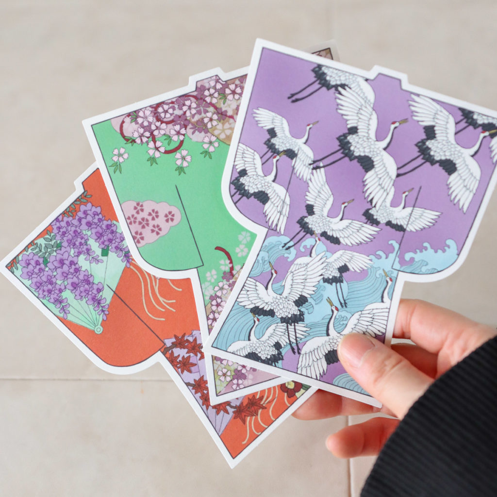 着物の形をしたポストカード